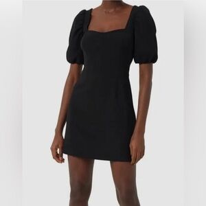 French Connection Whisper Black Open‎ Back Mini Dress Size 6
